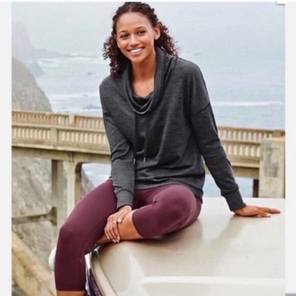 Athleta Blissful Cowl Neck Sweatshirt XS Pullover - Picture 1 of 9
